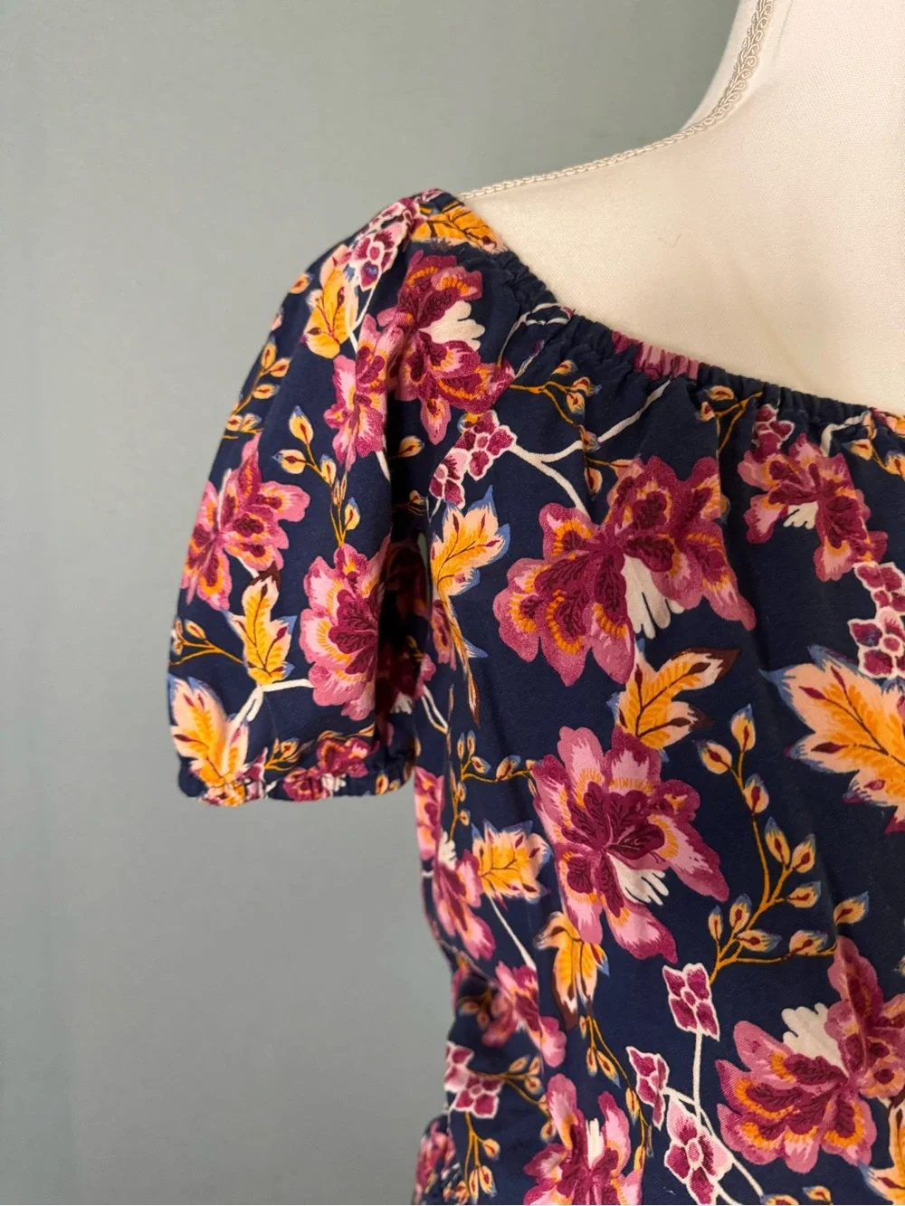 Old Navy Girls Set Fall Floral Skirt Peasant Top XL PLUS